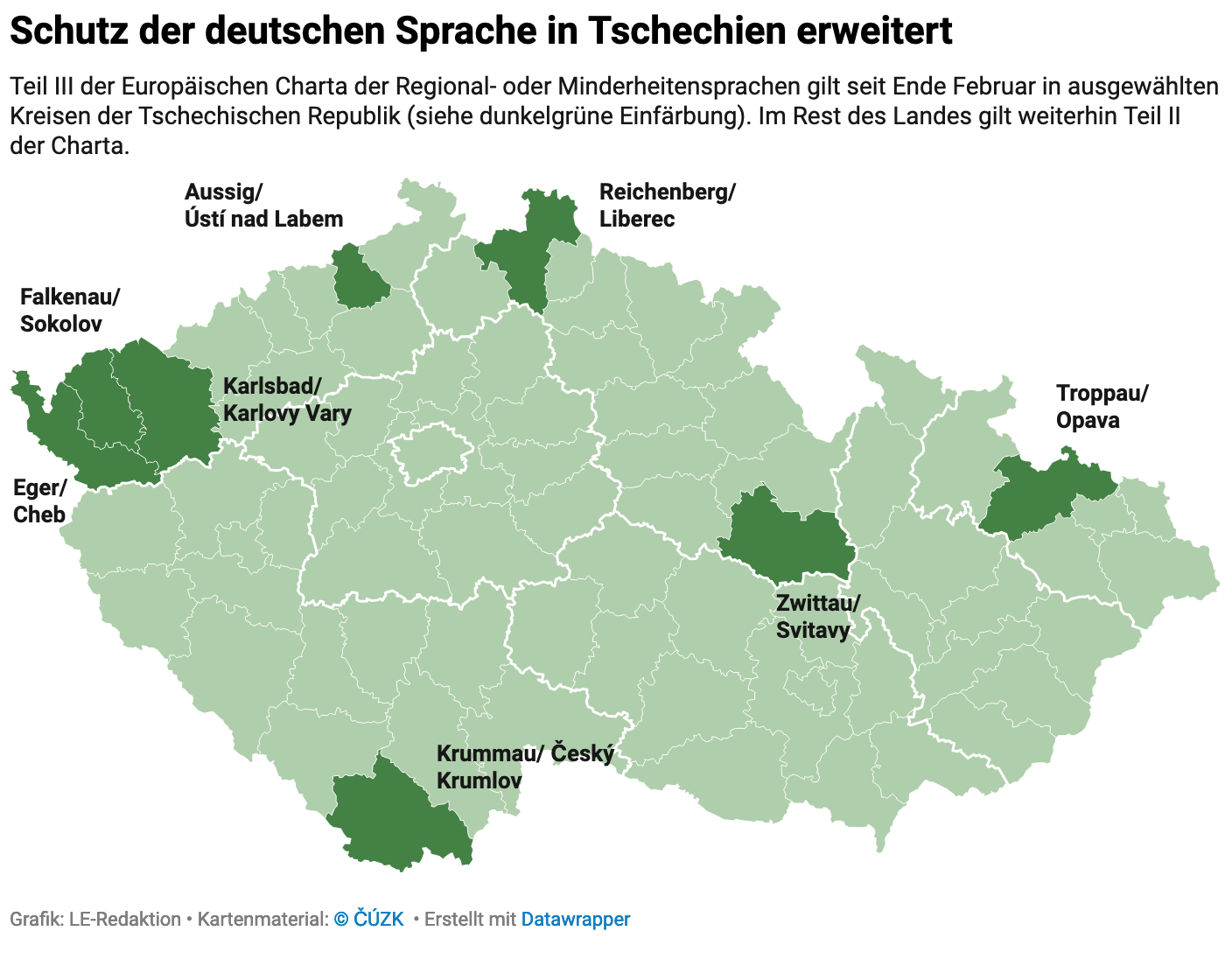 Tschechien stärkt Rechtsstellung und Förderung des Deutschen Tschechien stärkt Rechtsstellung und Förderung des Deutschen